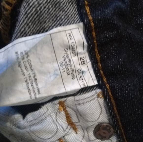 Men's DC slim fit dark wash denim jeans - Picture 6 of 8